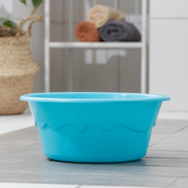 Таз особо прочный, 6 л, цвет лазурь/7338305