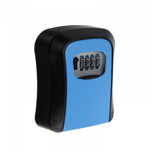 Сейф-ключница кодовая, металл, пластик, цвет синий /7368127