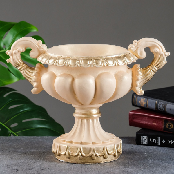 Вазон "Арабская", слоновая кость, 1,3л/ 25х18х20см /4826786