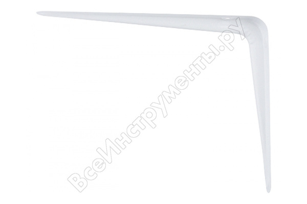 Кронштейн угловой с ребром, 100х125 мм, белый/94015