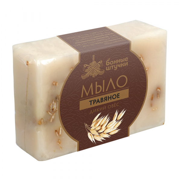 Мыло глицериновое ручной работы 100 г "Дикий овес"/33432
