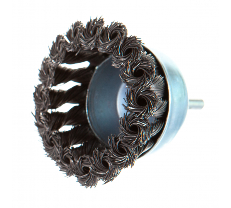 Щетка для дрели, 75мм "чашка"  крученая проволока/74470