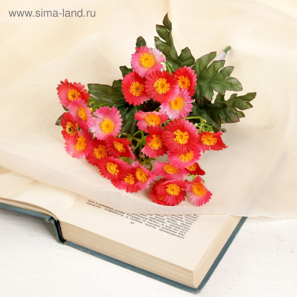 Букет "Ромашки" мелкий лист 28см микс /1840792