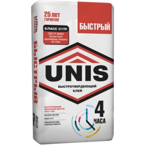 Клей плиточный ЮНИС БЫСТРЫЙ 20кг