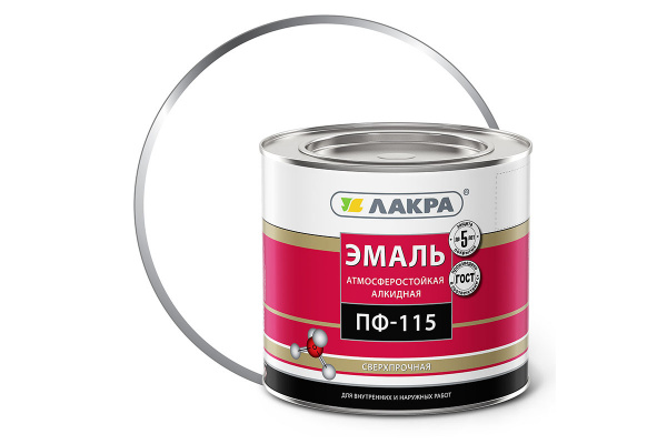 Эмаль ПФ-115 белая 1,9 кг. лакра