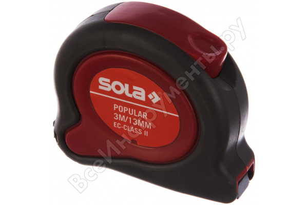 Рулетка 3м/13мм "Popular" PP 3m (SOLA) (50024201)
