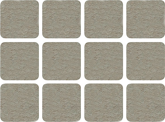 Подкладки для мебели квадратные 25мм войлок /67532