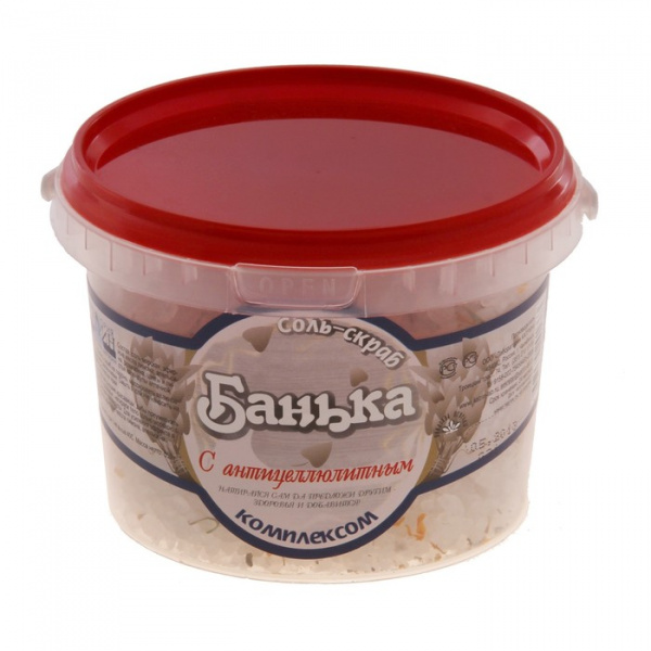 Соль-скраб "Банька" с антицеллюлитным комплексом, в пэт ведре, 550 г 771184