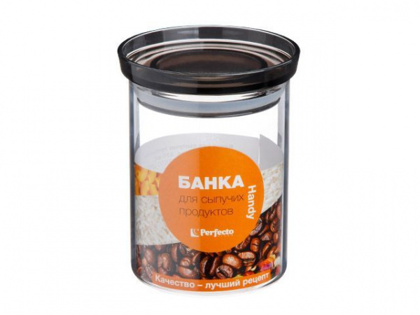 Банка для сыпучих продуктов стеклянная 370 мл, серия Handy, PERFECTO LINEA (34-780001)