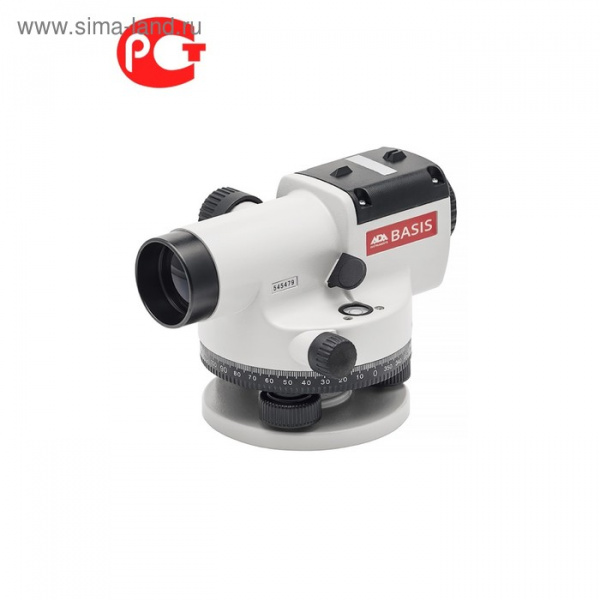 Нивелир оптический ADA Basic А00117, 20Х, от 0.3 м, d=38 мм, погрешность 2.5 мм/км /2030973