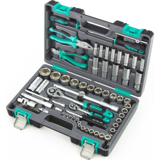 Набор инструмента, 1/2", 1/4" Cr-V, пластиковый кейс, 69 предм. /14108