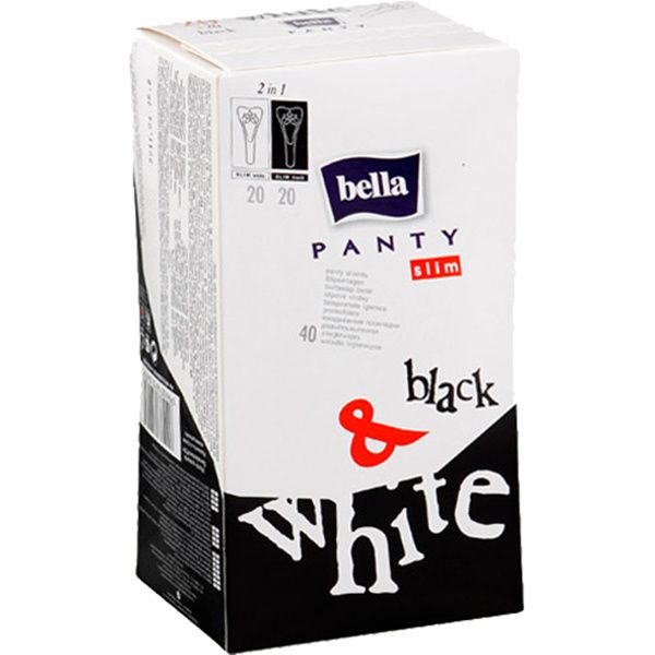 Прокладки БЕЛЛА ежедневные PANTY слим Блэк-Вайт по 40