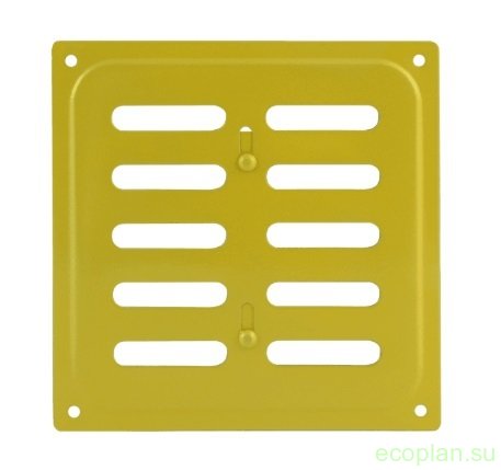 Решетка вентиляционная 160х160 с заглушкой /золото/433д