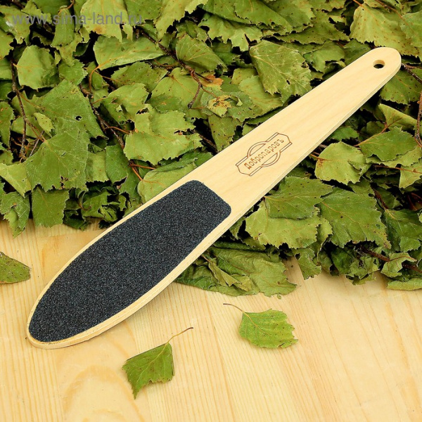 Терка для ног пилка банная "Добропаровъ" абразивная(150/80), 23.4х4.3х0.4см/2998486