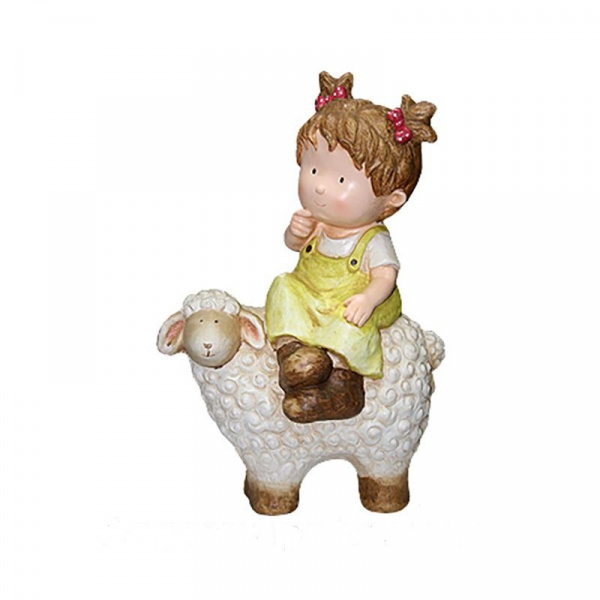 Девочка Ева на овечке /035925