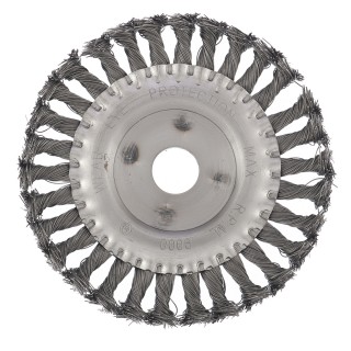 Щетка для УШМ 150мм, посадка 22,2 мм, плоская, крученая металлическая проволока/74634