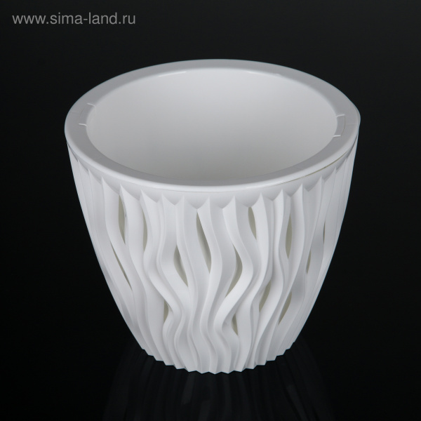 Кашпо 3 л "Вдохновение", цвет белый /4534384