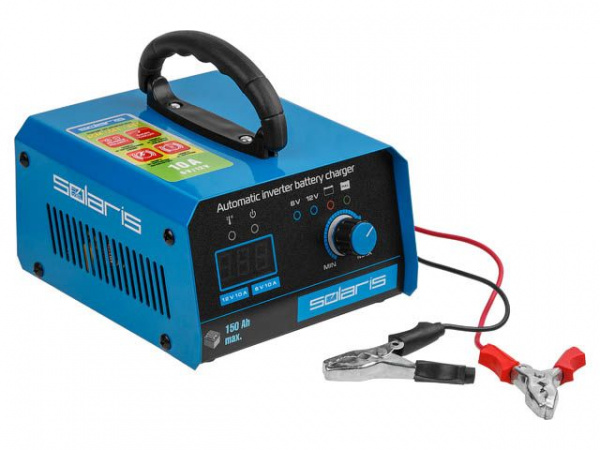Зарядное устройство Solaris CH-102 (6 В / 12 В; 10 А; до 150 А*ч)
