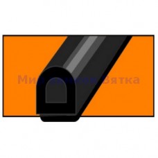 Уплотнитель гаражный "D" черный 12х10мм 50м STARFIX (SF1016-02)