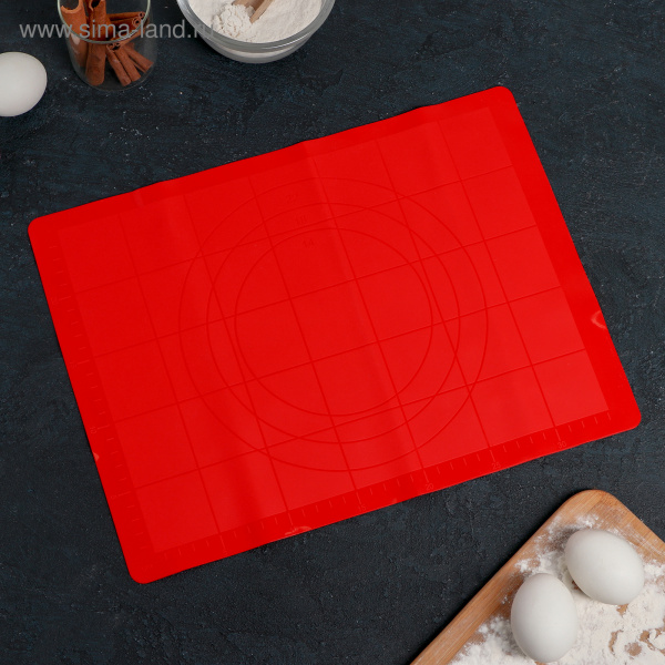 Коврик для раскатки теста с разлиновкой 38х30см, 1005245