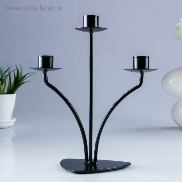 Подсвечник звездочка черный/1596026