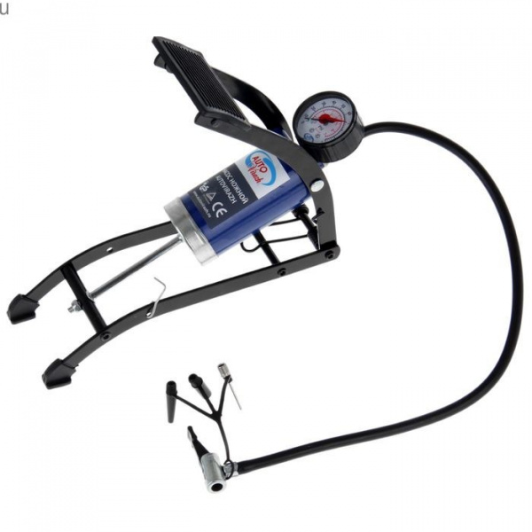 Насос ножной Autovirazh AV-030892 с манометром /1271946