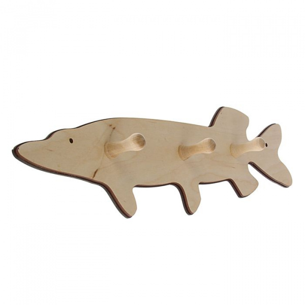 Вешалка "Щука" 3 крючка, Липа 1300137