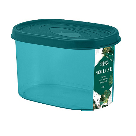 Банка для продуктов пласт. NEO LUXE 0,8л Изумрудный агат SE300810100