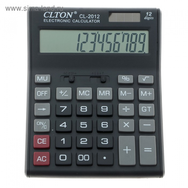 Калькулятор настольный, 12-разрядный, CL-2012, двойное питание/651476