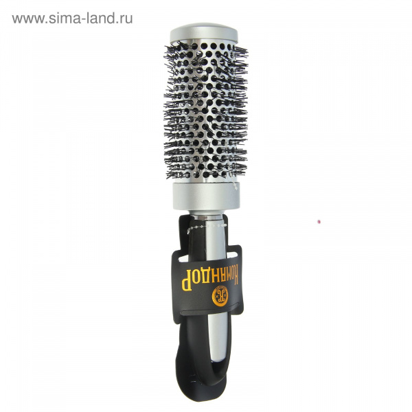 Брашинг, прорезиненная ручка, серебристый d=4см 853547