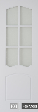 Дверь Лилия со стеклом Белая 600х2000