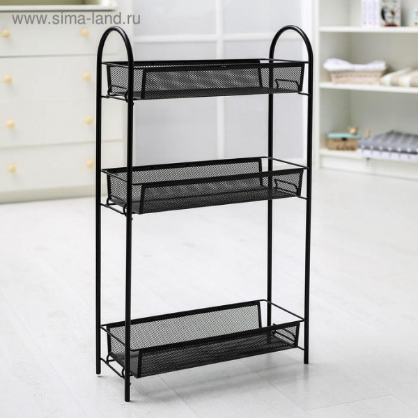 Этажерка «Ладья 13», цвет чёрный/5254599