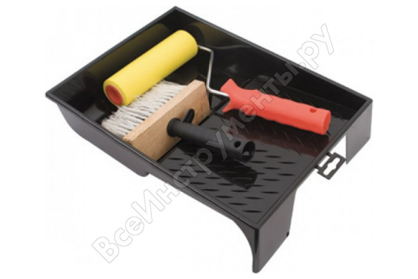 Набор для наклеивания обоев (ванночка 330х250мм+валик прижимной 150мм+макловица)