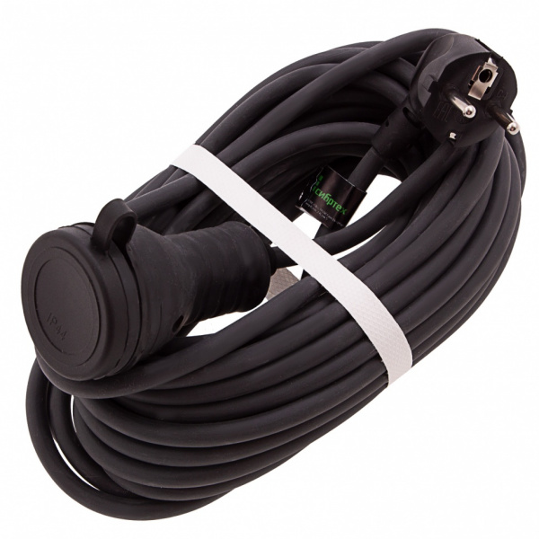 Удлинитель силовой 10 м, 16 А, тип УХз16, КГ 3 x 2.5 мм, 1 розетка, Россия Сибртех/95895