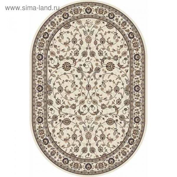 Ковёр овальный Valencia Deluxe d251, размер 80 х 150 см, цвет cream-brown/3955788