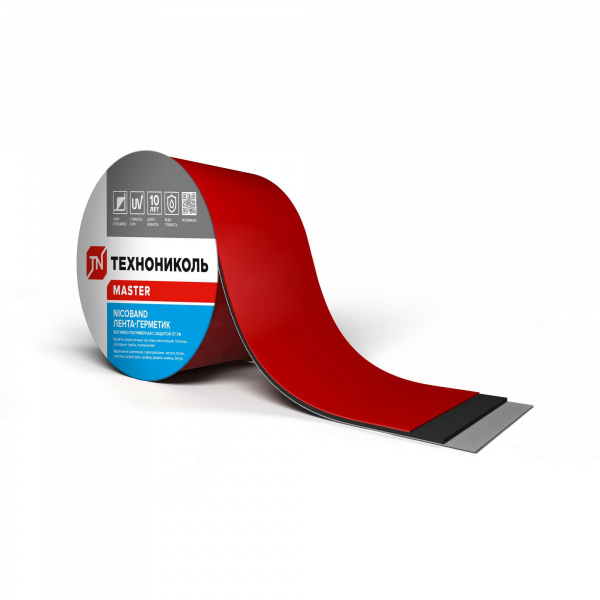 Лента-герметик Nicoband 3мх10см красный (ТЕХНОНИКОЛЬ)