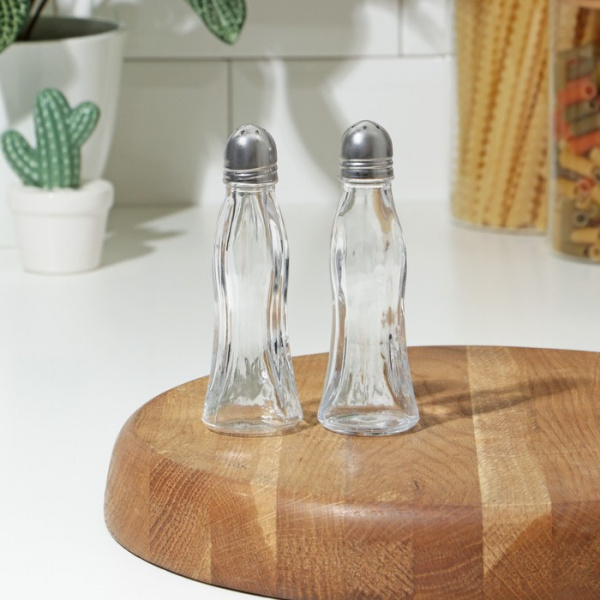 Набор ёмкостей для специй Black&White, стеклянный, 35 мл, 2 шт /9883510