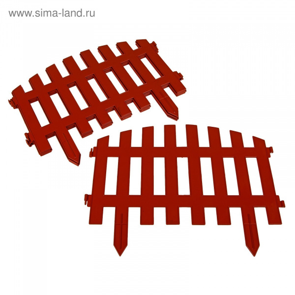 Ограждение декоративное, 35 х 210 см, 5 секций, пластик, терракотовое, "RENESSANS" 3338440