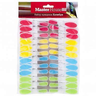 Прищепки бельевые пластик ""Колибри"" 24шт/уп, цена за уп, арт.60195