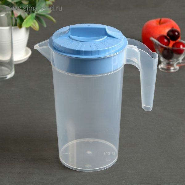 Кувшин с крышкой, 1,2 л, цвет МИКС/4856222