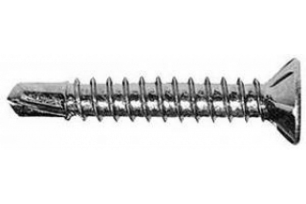 Саморез для оконной фурнитуры 3,9х19 белый цинк сверло