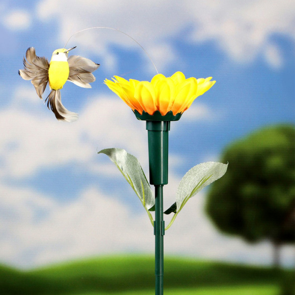 Штекер летающий "Подсолнух с птичкой", микс /9943579