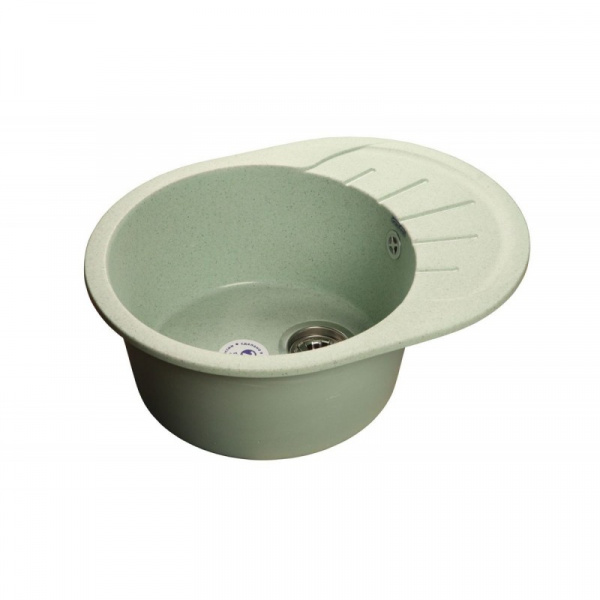 Мойка GRANFEST Rondo GF-R580L (580х450) салатовый, 303 круглая с мини-крылом