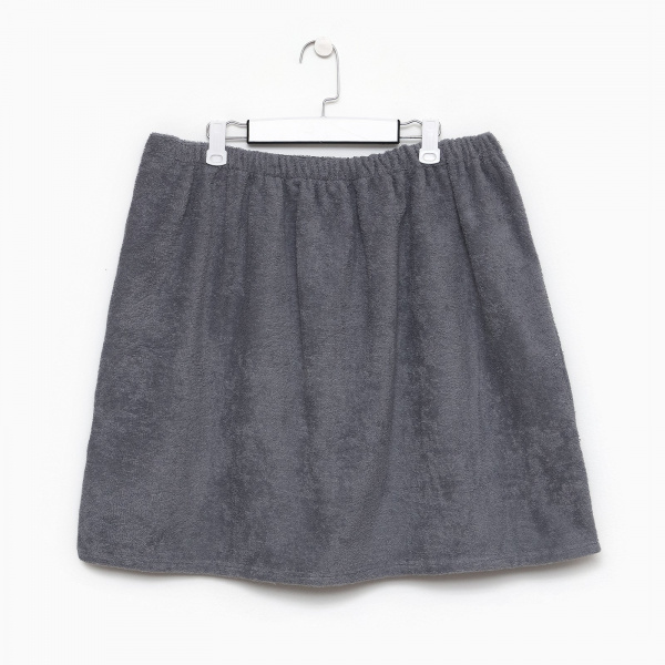 Полотенце банное Экономь и Я "Килт с карманом" 50х150 см, цвет серый, 100% хлопок /7735268