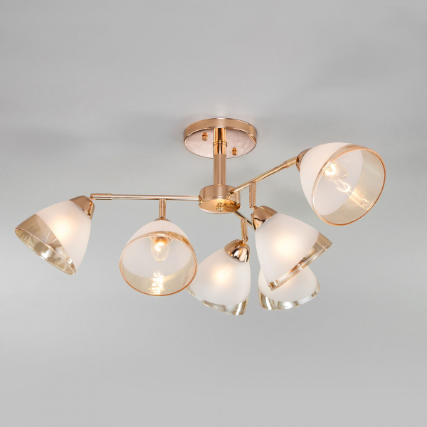 Потолочная люстра с плафонами Eurosvet 30126/6 золото