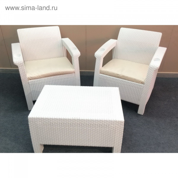 Комплект садовой мебели ( кресло+ столик) Yalta Weekend слоновая кость   2256194
