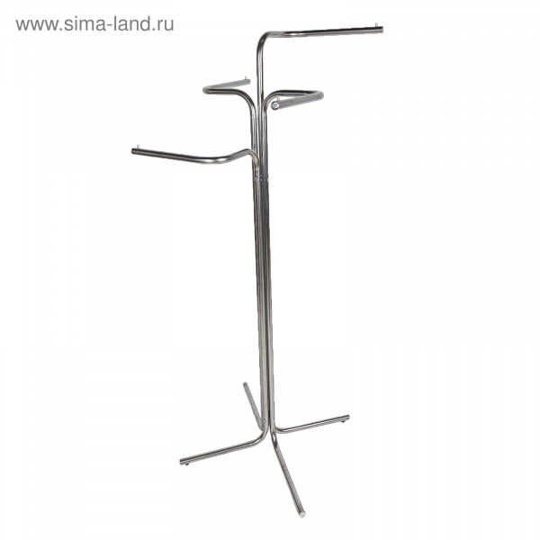 Вешало (напольна)с 4 разноуровневыми кронштейнами 400мм, хром, L=800 мм, D=800 мм, H=1800 мм/2814491