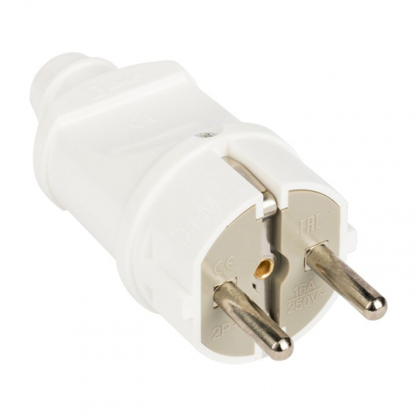 Евровилка прямая белая 16А EVP10-16-0-1K01