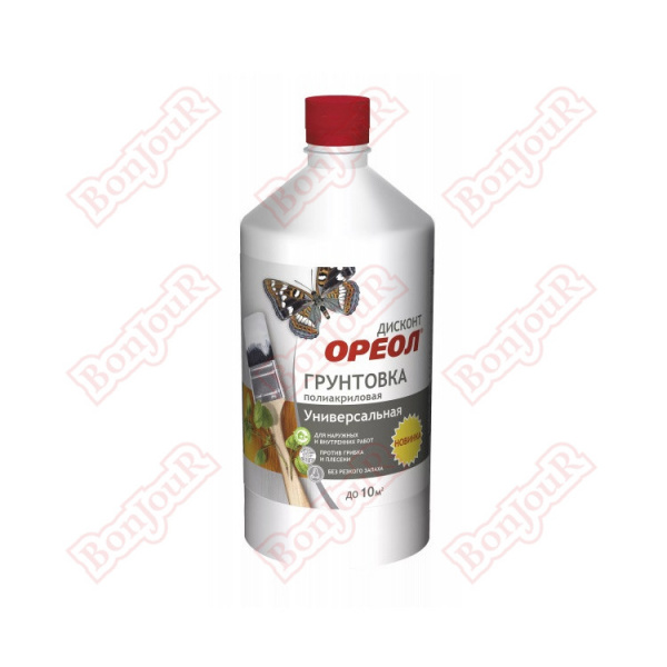 Грунтовка "ОРЕОЛ" универсальная с антисептиком водно-дисперсионная полиакриловая "ДИСКОНТ" 1 кг