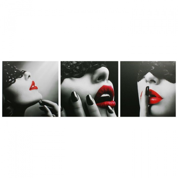 Картина модульная на подрамнике "Женский образ" 3 шт. 50х50 см; 50х150 см /1658386